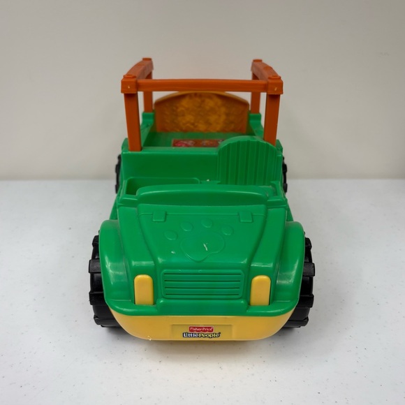 Fisher Price Little People Animal Sounds Safari Truck Green Zoo Vehicle 2011 - Picture 8 of 9
